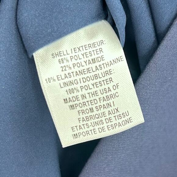 Milly Navy A-Line Flared Midi Skirt Workwear Quiet Luxury Preppy Womens Size 4 - Picture 7 of 12